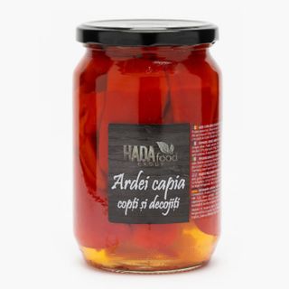 Ardei capia copți și decojiți în oțet 680g