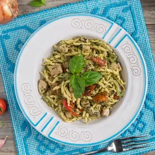 Primo piatto(trofie alla carlofortina)