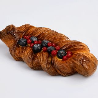 Treccia con mirtilli