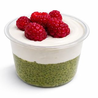 Chia pudding Matcha e Lamponi