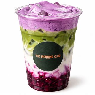 Ube Blueberry Matcha Latte
