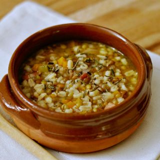 Zuppa di legumi - orzo e farro