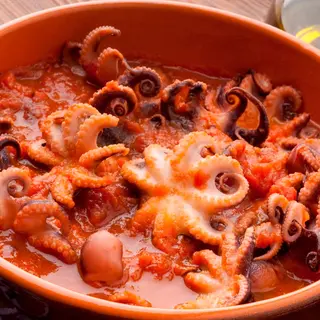 POLIPETTI ALLA LUCIANA CON CROSTINI