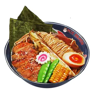 Grilled chicken ramen