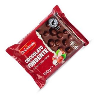 Cioccolato Fondente Con Nocciole Interne 100gm