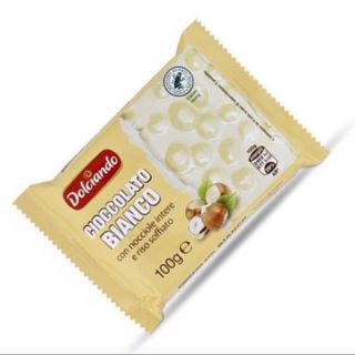 Cioccolato Bianco Con Nocciola Interne 100gm