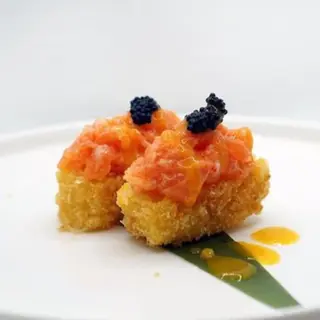 Tempura oshi sushi