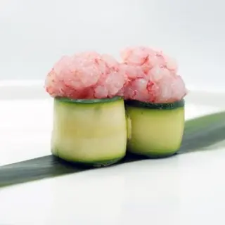 Bigne amaebi e zucchine