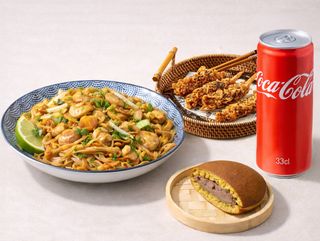 Combo Pad Thai Pollo + Tempura+ Dorayaki + Bibita