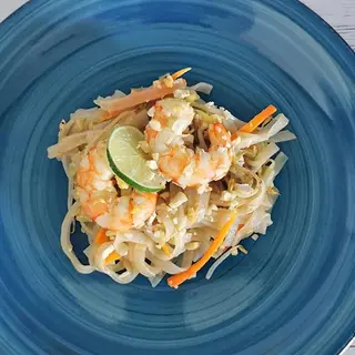 Tagliatelle di riso con gamberi