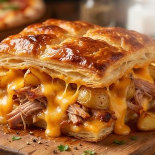 Pulled Pork, Patate al forno, Cheddar, Barbecue