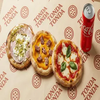 3 Pizzette a Scelta+ Bevanda