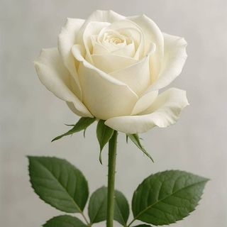Rosa bianca singola  