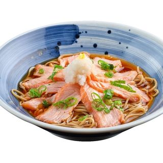 Yuzu oroshi aburi salmone soba
