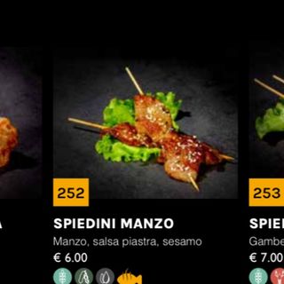 252 spiedini di manzo