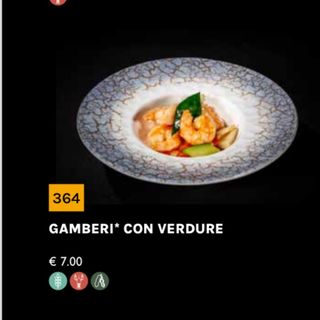 364 gamberi con verdure