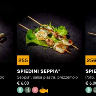 255 spiedini di seppia