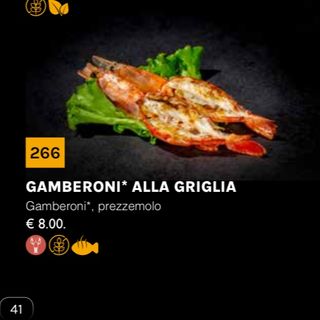 266 gamberoni alla griglia