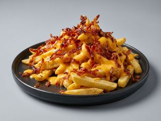 Patatine Cheddar e bacon