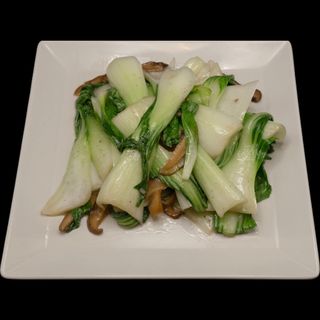 Pakchoi saltati con funghi