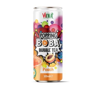 Popping bubble tea peach
