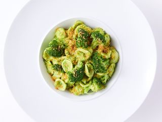 Broccoli pasta plate