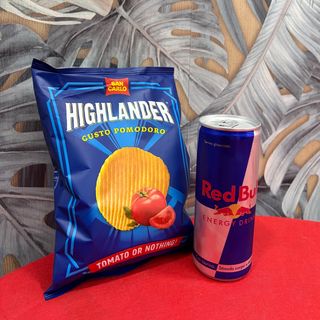 Patatine + red bull