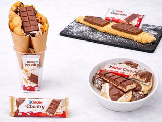 Combo kinder cereali con bubble waffle, Mini Pancake e crepes roll