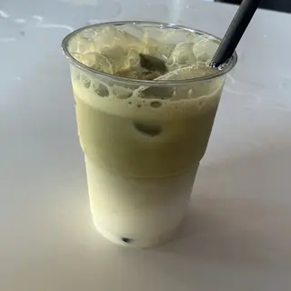 Iced matcha latte