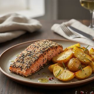 Trancio di Salmone al sesamo