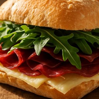 Sandwich bresaola, grana e rucola