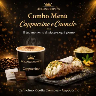 Menù Combo - Cappuccino e Cannolo Grande