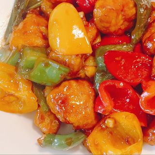 33.COSTINE MAIALE FRITTO IN SALSA AGRODOLCE CON VERDURE(NO PICCANTE )