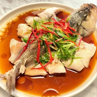branzino condito alla salsa di soia清蒸鲈鱼