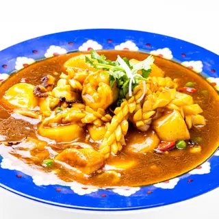 Tofu tenero saltato con frutti di mare海鲜豆腐