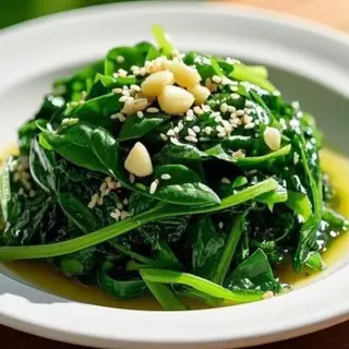 spinaci saltato con aglio清炒菠菜