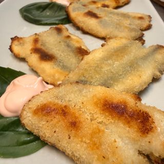Filetti di alici dell ‘Adriatico gratinati su maionese all’arancia