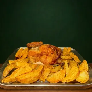 Mezzo pollo con patate