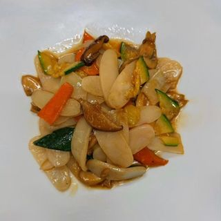 Gnocchi di riso con gamberi e verdura