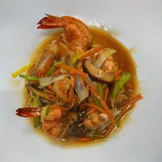 Gamberoni stufati alla cinese