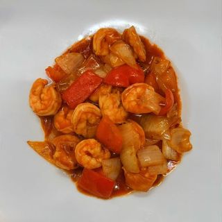 Gamberetti in salsa piccante