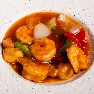 Gamberi in salsa piccante