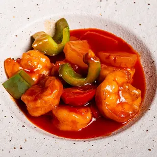 Gamberi in salsa agrodolce