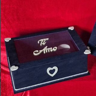 Box colazione scatola blu e trasparente