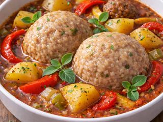 Polpette in umido con patate