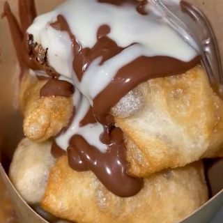 Cuoppo fritto Nutella e cioccolato bianco