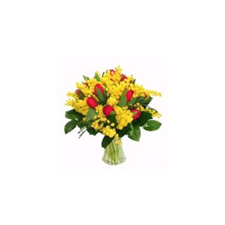 Mimosa tulipani rossi bouquets