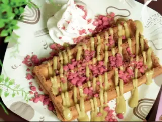 Waffle con Frozen Yogurt