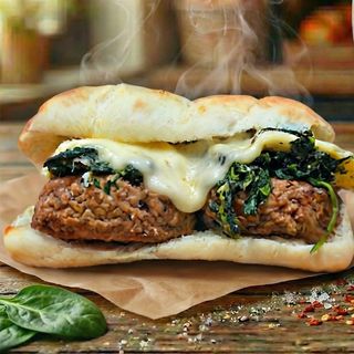 Panino Polpette e spinaci