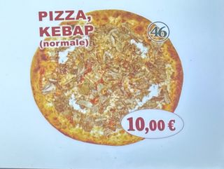 Pizza kebap solo carne salse